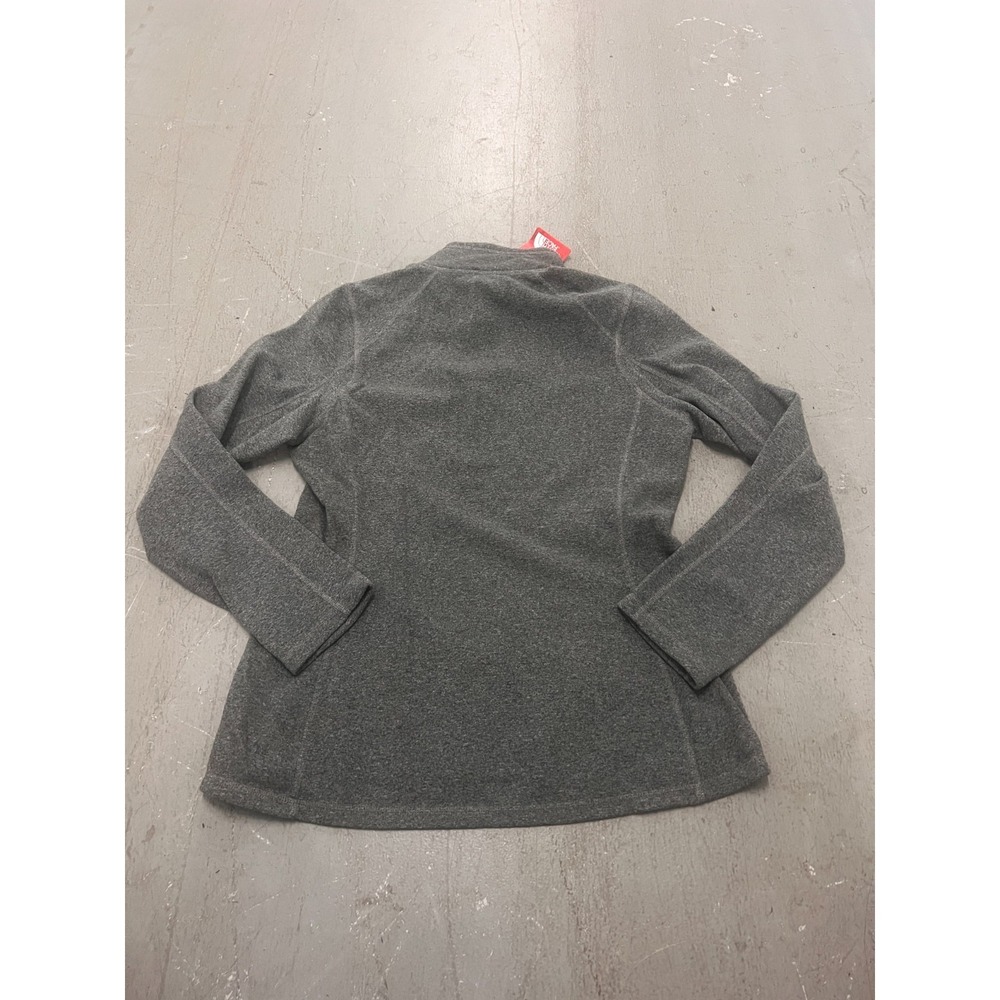 The North Face Sweater Womens Large Zinc Gray Logo 1/4 Zip Long Sleeve Outdoor - Picture 8 of 8
